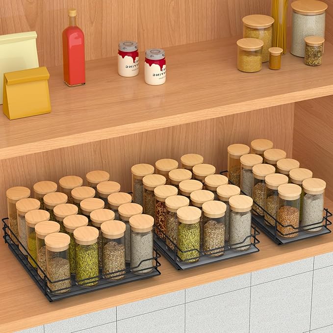 BOIVSHI Pull Out Spice Rack Organizer