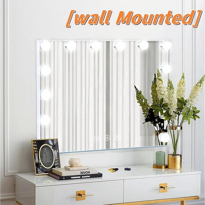 Vanity Mirror with Lights Lighted Makeup Mirror with Dimmable LED Bulbs