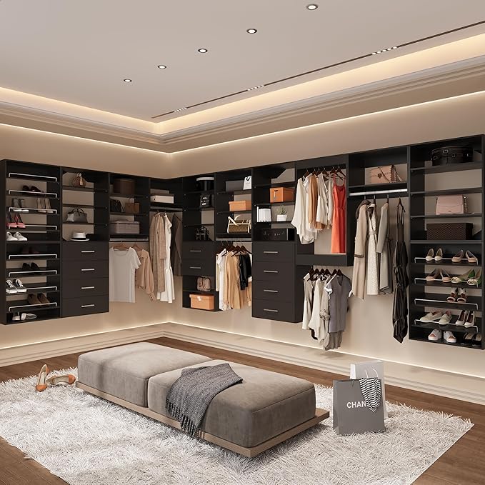 Modular Closet System, Wood Tower Closet Storage