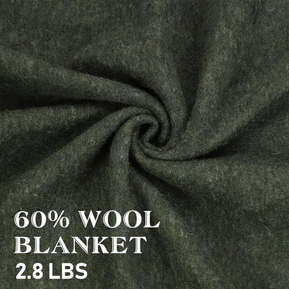 Preboun 6 Pcs First Aid Fire Retardant Blanket Military Blanket 60" x 80" Survival Blanket for Camping Emergency and Everyday Use Fire Retardant Extra Thick and Warm Outdoor Bed Blankets (Olive Green)