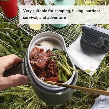 Portable Mess Kit Hiking Picnic BBQ Beach Camping Cookware Mess Tin Camping Pots Pans Set