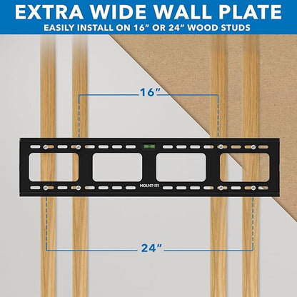 Mount-It! Low-Profile Tilt TV Wall Mount | Ultra-Slim Bracket
