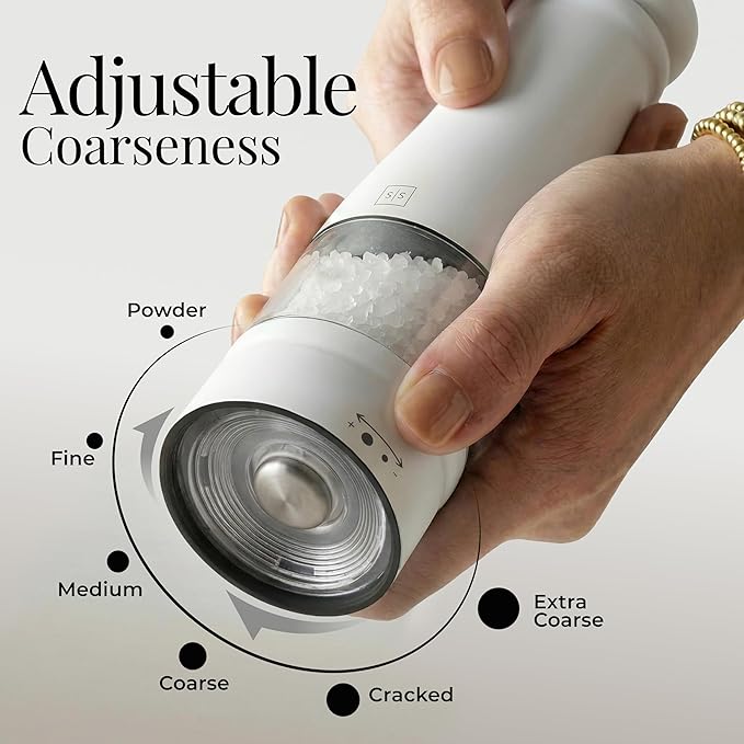 Electric Salt and Pepper Grinder Set
