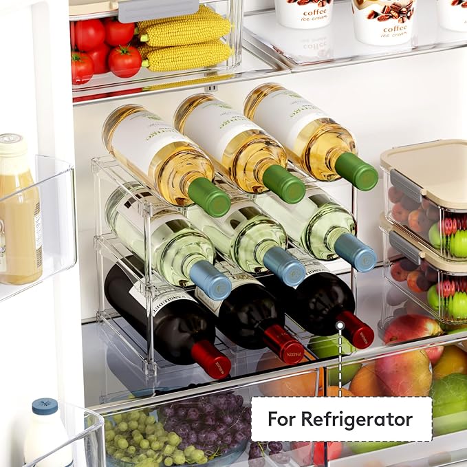 Lifewit Stackable Bottle Storage Organizer, Large Slot Water Bottle Tumbler Cup
