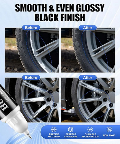 Amiss Gloss Gray Rim Repair Kit, Wheel Paint and Rim Paint Touch Up Pen for Curb Rash, Universal Alloy Wheel Scratch Repair for Scratches and Scuffs, Car Accessories (Gloss Gray)