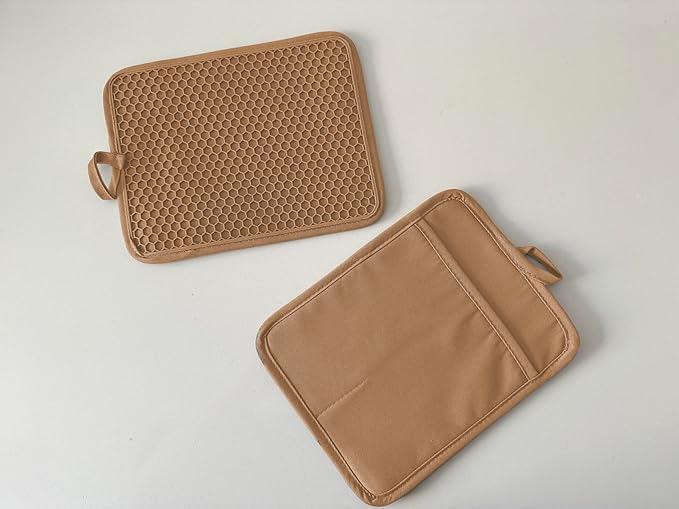 Oven Pot Holder with Pocket Cotton Heat Resistant Coaster Potholder Kitchen Hot