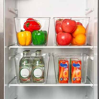 Vtopmart Clear Plastic Pantry Organizer Bins, Countertops, Freezer Organization