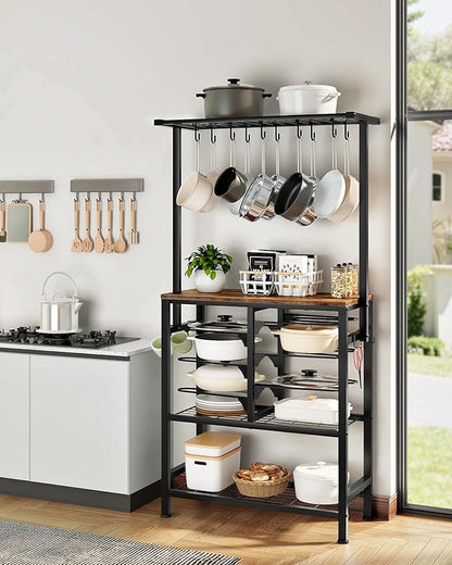 CHOEZON Pots and Pans Organizer Rack, Kitchen Bakers Rack, Kitchen Island Table
