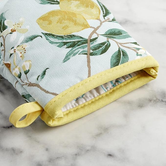 Martha Stewart Lemon Whimsy Mini Oven Mitt 2-Pack Set