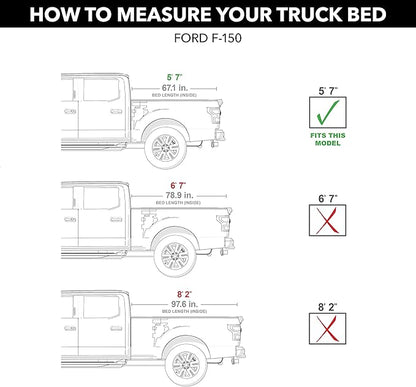 RealTruck BAK Revolver X4s Hard Rolling Truck Bed Tonneau Cover | 80329 | Fits 2015-2020 Ford F-150 5' 7" Bed (67.1")