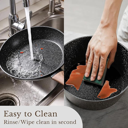 EWFEN 25 Pcs Pots and Pans Set, Nonstick Ceramic Cookware Sets, Healthy