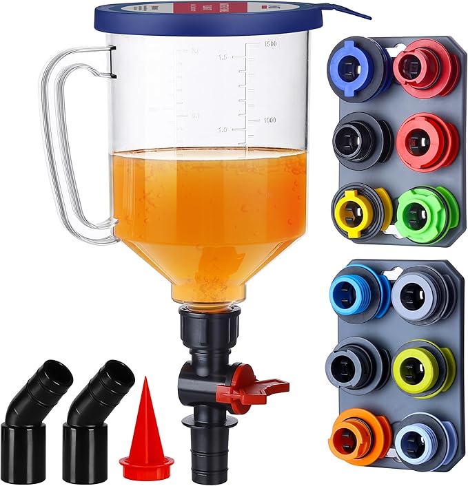 SMART JERRY - Spill-Proof Engine Oil Funnel Kit｜Oil Change Funnel w/ 12