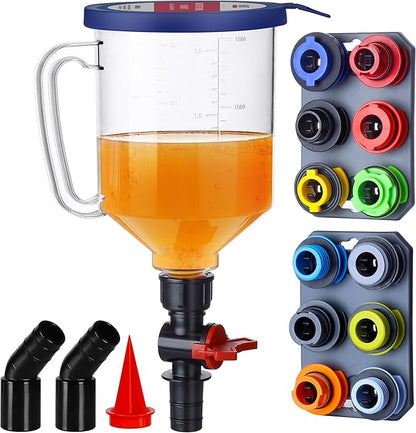 SMART JERRY - Spill-Proof Engine Oil Funnel Kit｜Oil Change Funnel w/ 12