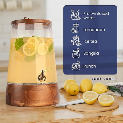 FOODLE Extra Large Glass Drink Dispenser
