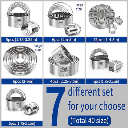 Biscuit Cutter Set for baking, Round Cookies Cutter