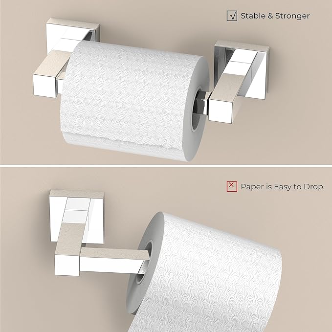 FORIOUS Toilet Paper Holder Wall Mount and Hand Towel Ring Set, SUS 304
