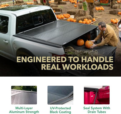 Gator EFX Hard Tri-Fold Truck Bed Tonneau Cover | GC14005 | Fits 2007 - 2013 Chevy/GMC Silverado/Sierra w/o rail system 5' 10" Bed (69.3")