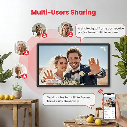 Frameo 32" Extra Large Digital Picture Frame, Smart WiFi Photo Frame