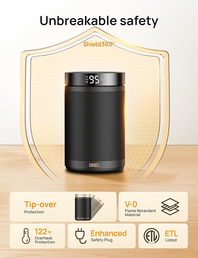 DREO Space Heater, Portable Electric Heaters