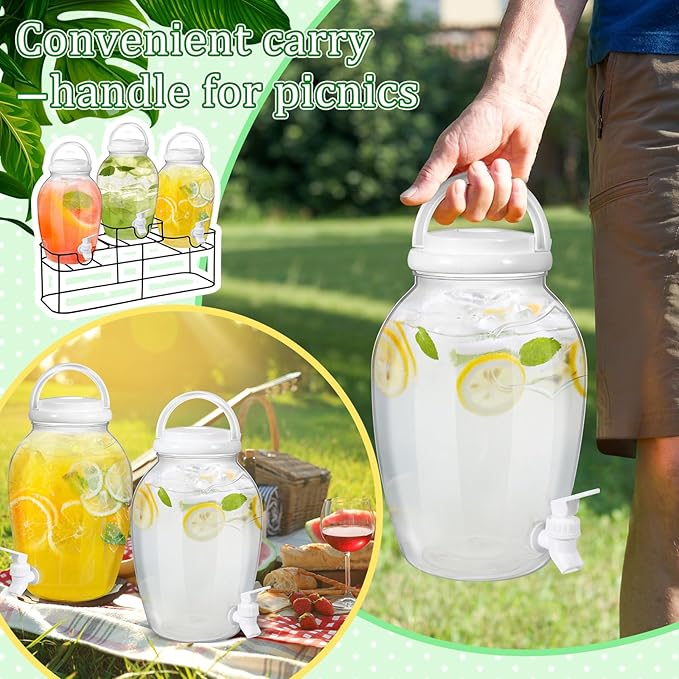 Tanlade 3 Pcs Plastic Drink Dispenser