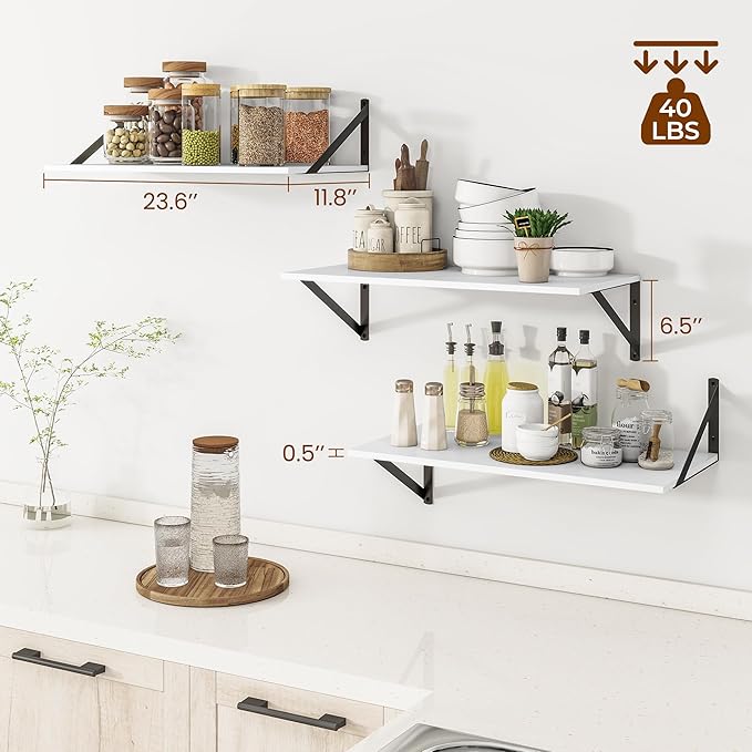 Heimlove 24" W x 12" D Wall Shelves
