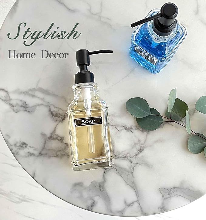 JASAI 2Pack Glass Soap Dispenser