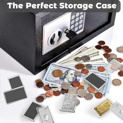 Silver Bar Case 1 Oz Silver Bar Storage Box 40 Count Clear Acrylic Storage Container Modern Style