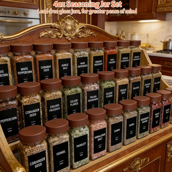 Spice Jars with Labels