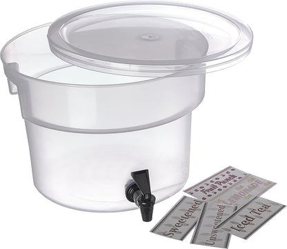Carlisle FoodService Products Round Beverage Dispenser Drink Dispenser