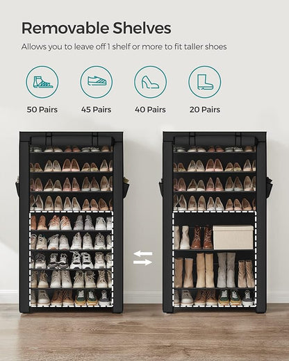 SONGMICS 10-Tier Shoe Rack, Shoe Storage Cabinet