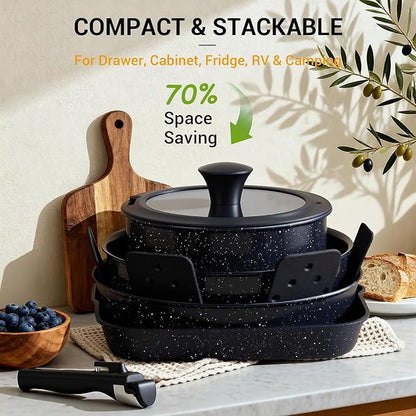 Ammeloo 21 Pcs Pots and Pans Set Non Stick