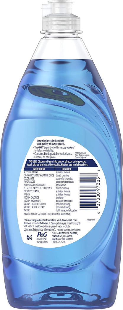 Dawn Ultra Dishwashing Liquid Dish Soap, Original Scent, 19.4 fl oz(Packaging May Vary)