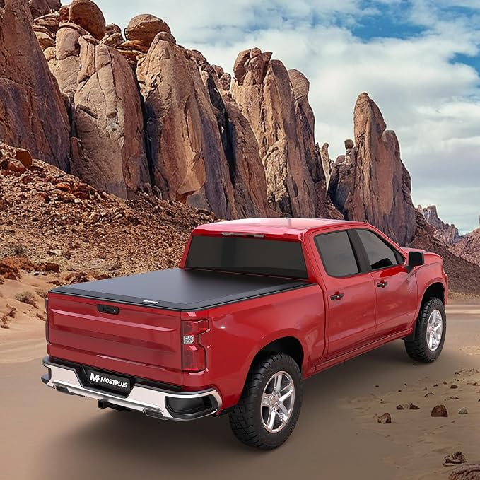 MOSTPLUS Roll-Up Soft Vinyl Truck Bed Tonneau Cover Compatible with 1988-2006 Chevy Chevrolet Silverado/GMC Sierra 1500 2500 3500 HD (Incl. 2007 Classic) | Fleetside 8 FT