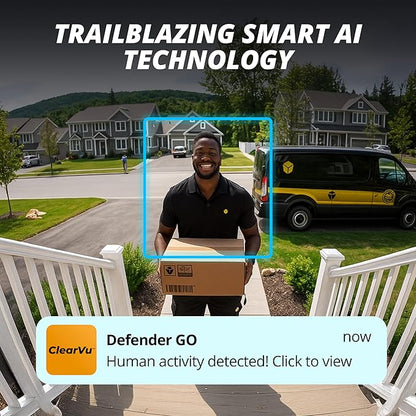 Defender GO 2K AI Powered WiFi Indoor/Outdoor Home, Baby Security Camera