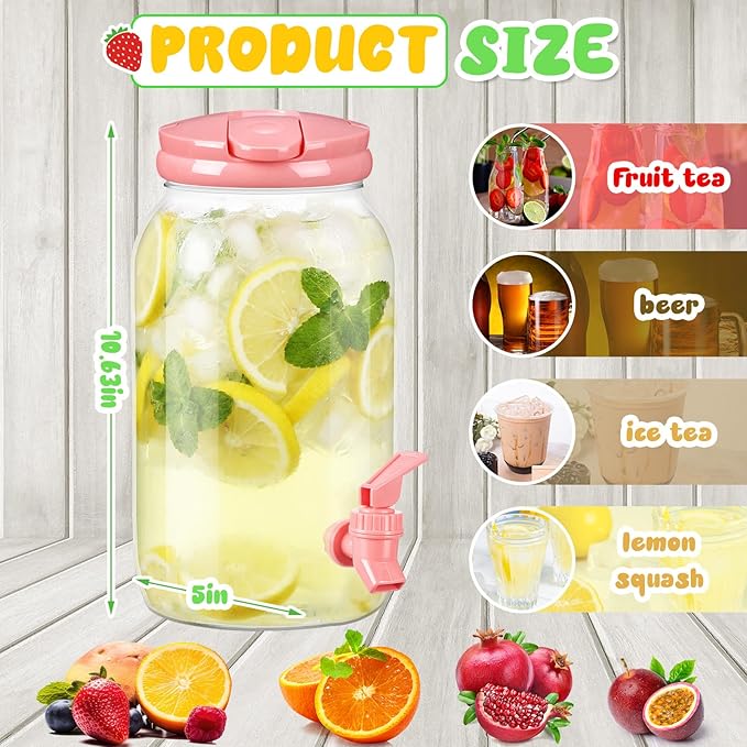 Havawish 2 Pcs 1 Gallon Plastic Beverage Dispenser