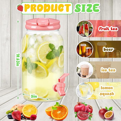 Havawish 2 Pcs 1 Gallon Plastic Beverage Dispenser