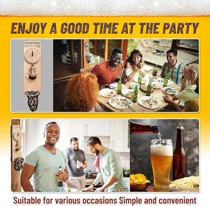 Magnetic Bottle Openers with Catcher, Wall Mounted Wooden Beer Bottle Opener