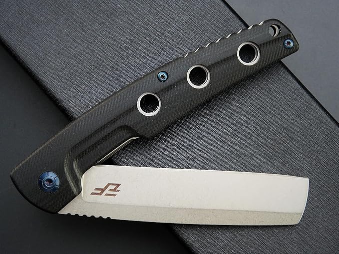 Eafengrow EF941 EDC Pocket Folding Knife D2 Steel Blade G10 Handle Pocket Clip with safety liner lock for Camping Survival Outdoor(Black)