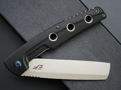 Eafengrow EF941 EDC Pocket Folding Knife D2 Steel Blade G10 Handle Pocket Clip with safety liner lock for Camping Survival Outdoor(Black)