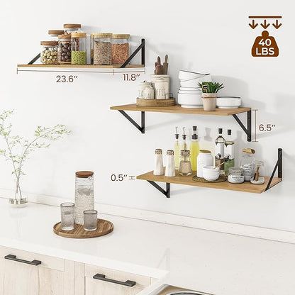 Heimlove 24" W x 12" D Wall Shelves
