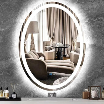 30 x 20 Inch Oval Vanity Mirror