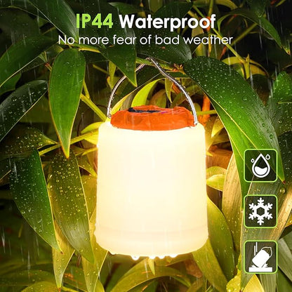 LED Camping Lantern, Rechargeable Camping Light, 4 Modes Outdoor Flashlights Lanterns with 1000LM, Water Resistant Portable Emergency Camp Light for Hurricane Hiking Survival Kits - Orange
