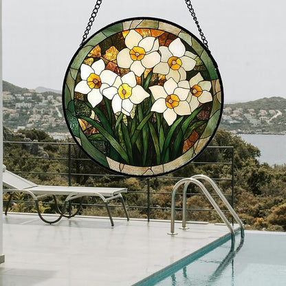 CRISGIF Stained Glass Window Hanging