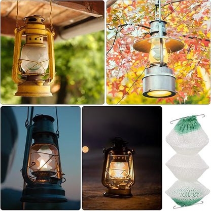 6 Pcs 3-Layer Propane Lantern Mantles Insta-Clip 2#95 Mantles Lantern Mantles Gas Lantern Mantles with 2 Install Clip Accordion Shape Mantles for Gas Lantern Propane Lantern Camping Lantern