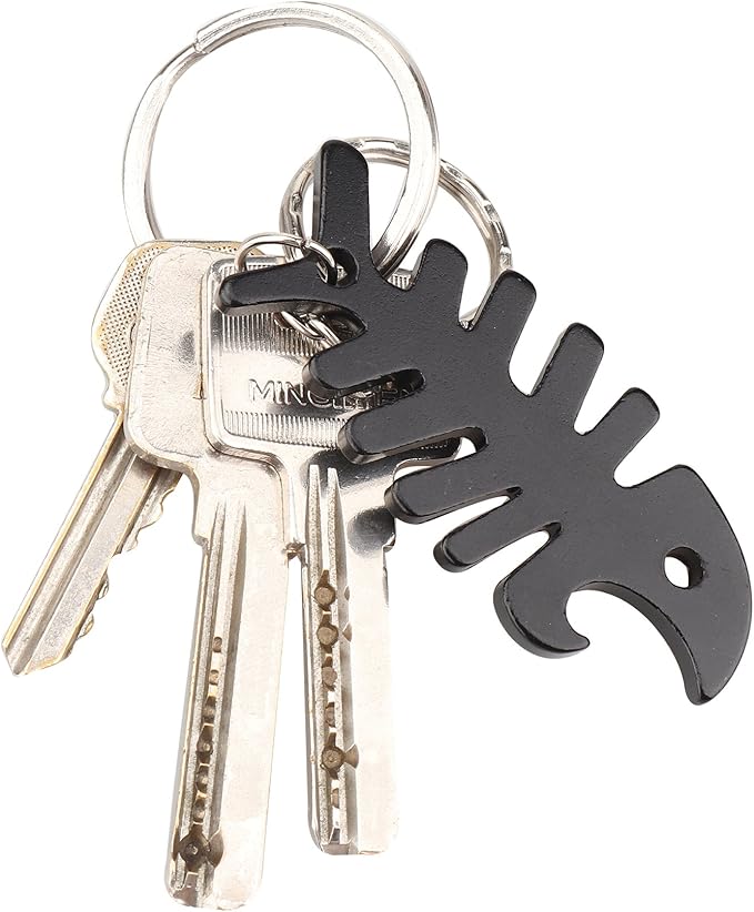 SWATOM Fish Bone 6PCS Bottle Opener Keychain Beer Openers Tool Key Chain Ring