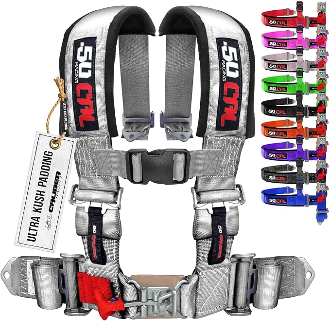 1pc 4 Point Harness for Bucket Seat, Push Release, 10 Color Options, Racing Harness, Race Car, Off Road, UTV, RZR [6008A4]