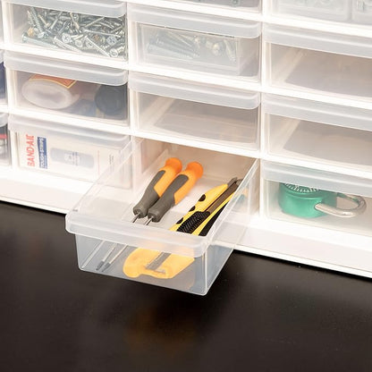 IRIS USA Plastic Storage Drawers, Made in USA, 24-Drawer Small Parts Organizer