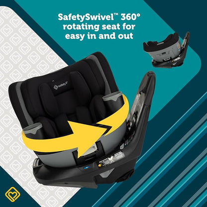 Safety 1ˢᵗ® Turn and Go 360° Rotating All-in-One Convertible Car Seat, Plum Perfect