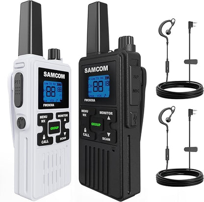 SAMCOM Group Call Walkie Talkies, FWCN30A 2 Way Radio Long Range, 22 Channel