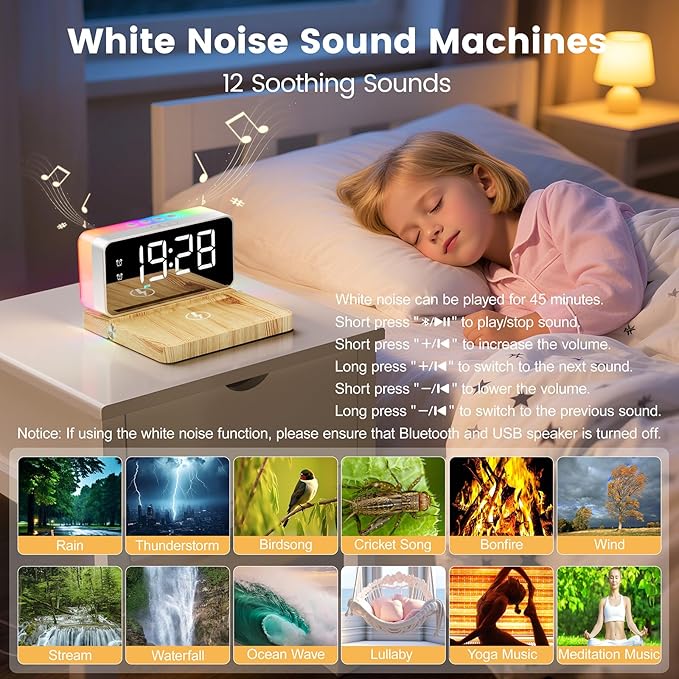 CHOUYONL Alarm Clocks for Bedrooms